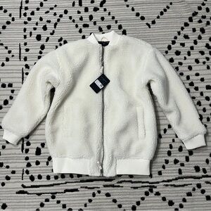 Fableics Teddy Oversized Bomber Jacket Size Medium